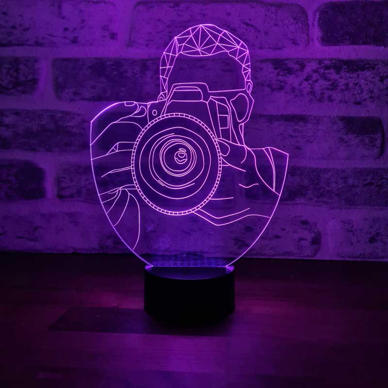 3D Photographer Gift Table Lamp