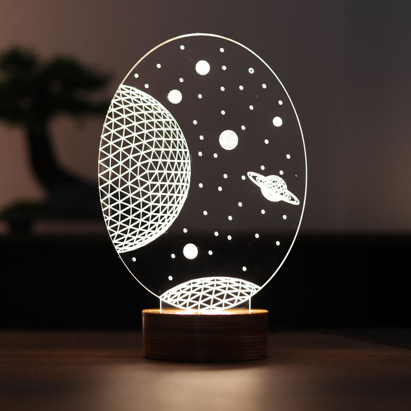 3D Galaxy Saturn Gift Lamp