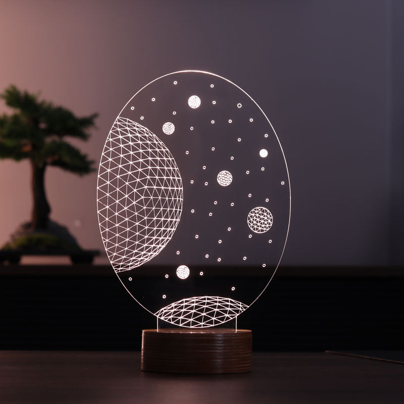 3D غالاكسي هدية LED مصباح