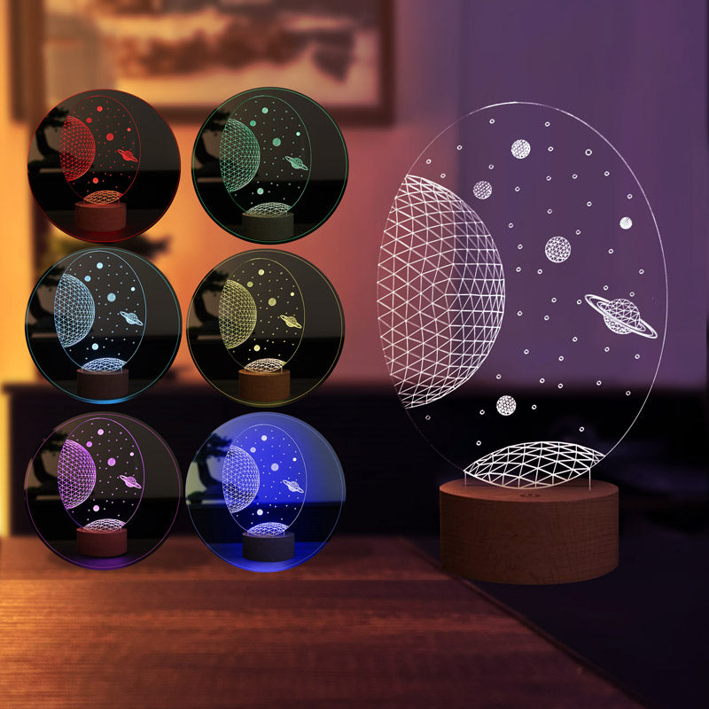 3D Galaxy Saturn Gift Lamp