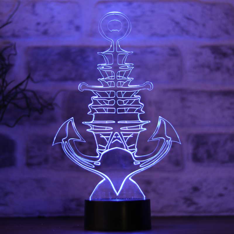 Lámpara de mesa led de anclaje de barco