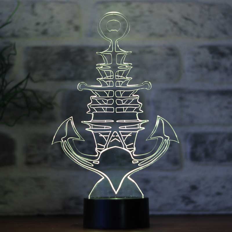 Gemi Çapa Figürlü Dekoratif Hediye Led Masa Lambası | BYLAMP
