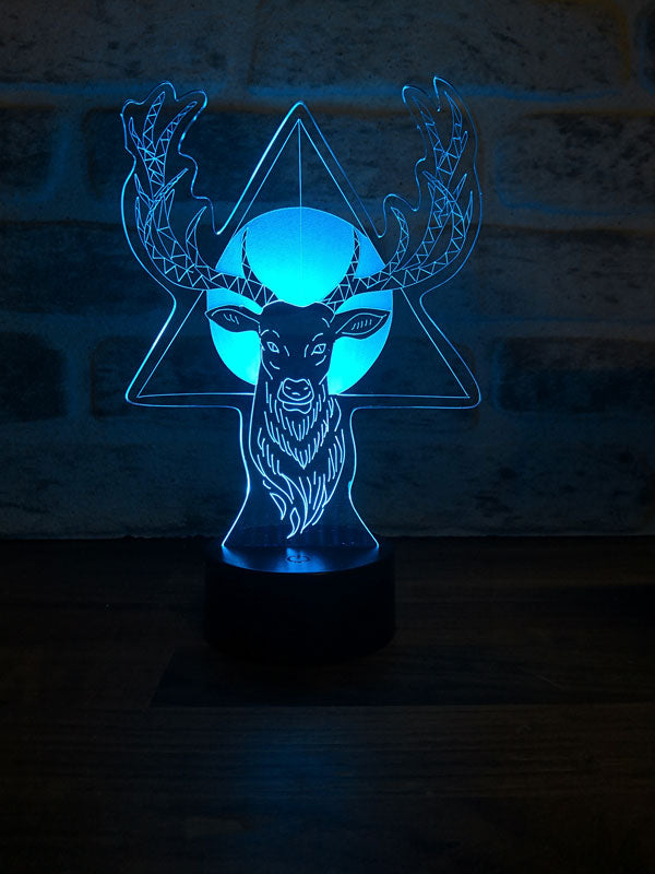 Lámpara de mesa de cuernos de ciervo 3D