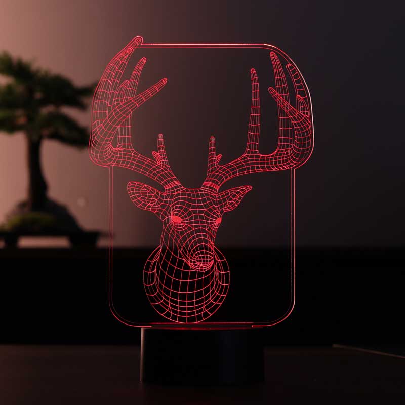 3D deer frame night light