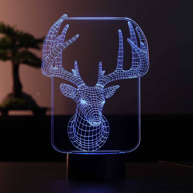 3D deer frame night light