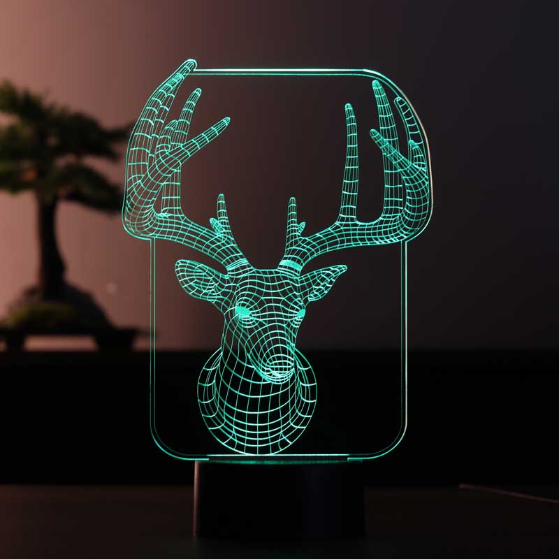 3D deer frame night light