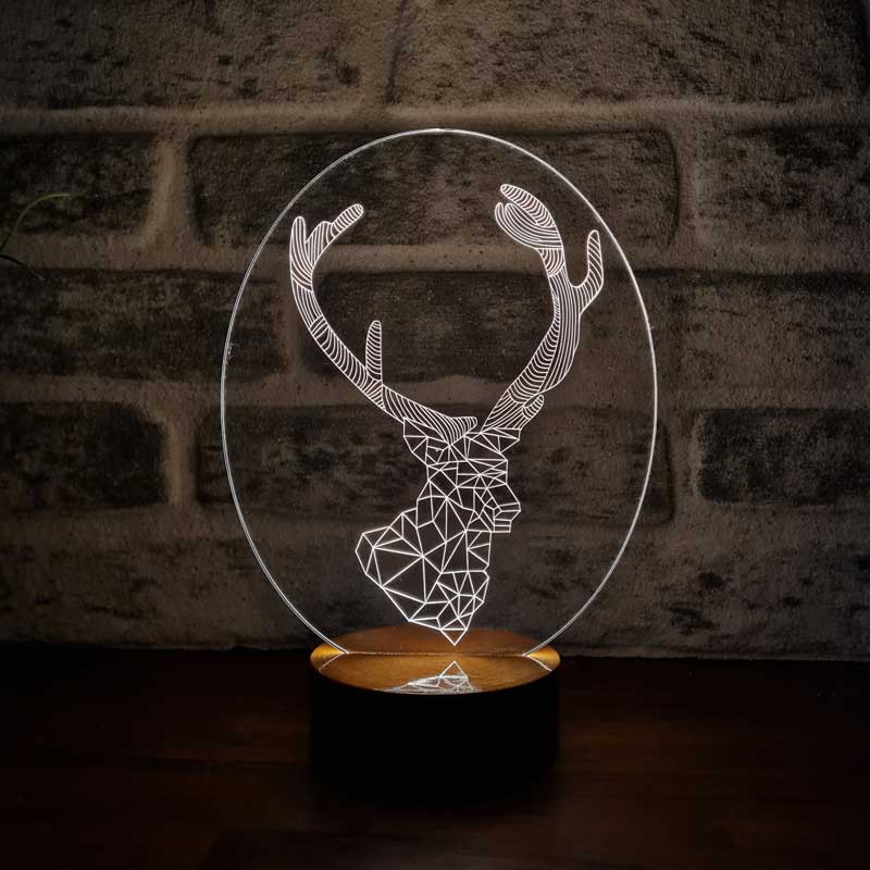 3D Deer Gift Table Lamp