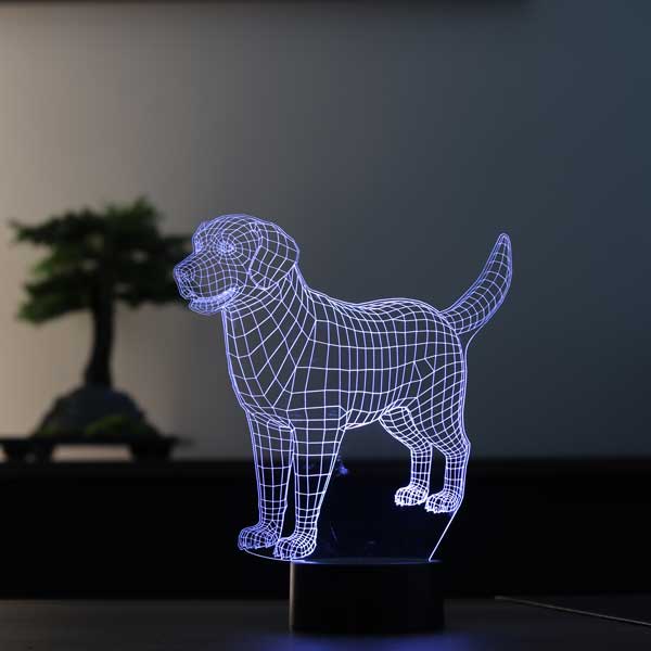 Golden Köpek Figürlü Dekoratif Hediye Led Masa Lambası | BYLAMP