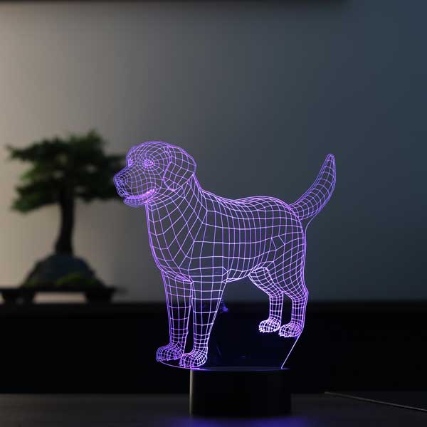 Golden Köpek Figürlü Dekoratif Hediye Led Masa Lambası | BYLAMP