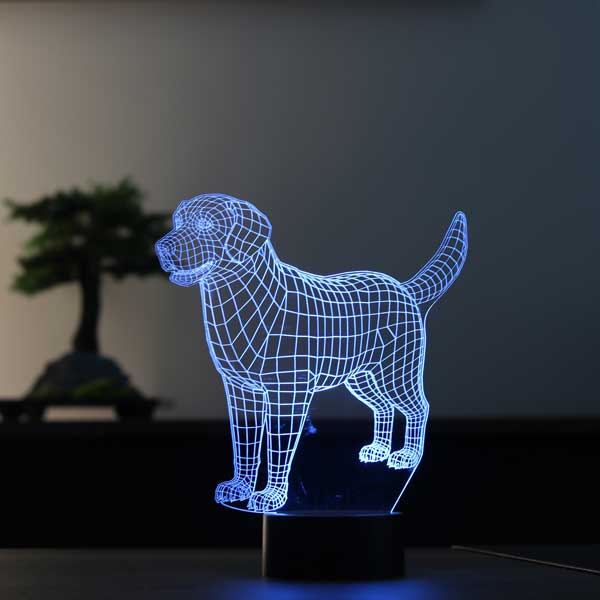 Golden Köpek Figürlü Dekoratif Hediye Led Masa Lambası | BYLAMP