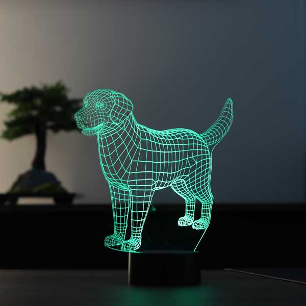 Golden Köpek Figürlü Dekoratif Hediye Led Masa Lambası | BYLAMP