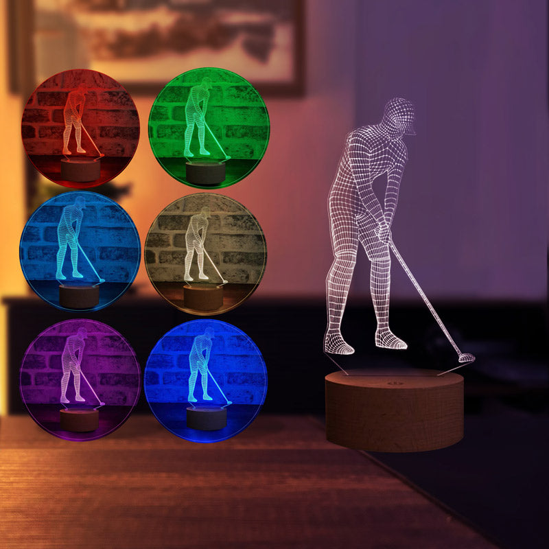 Lámpara de mesa del golfista 3D