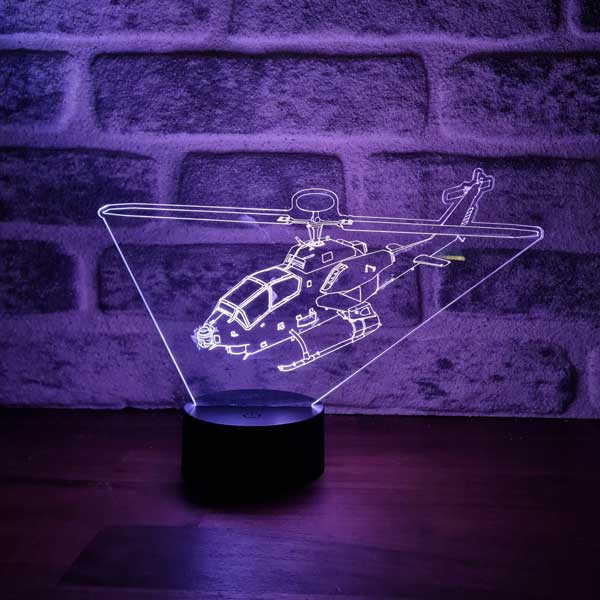 3D helicopter gift night light