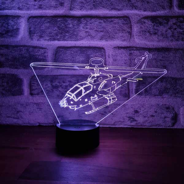Helikopter Figürlü Dekoratif Hediye Led Masa Lambası | BYLAMP