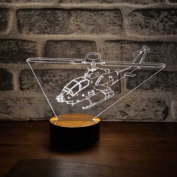 3D helicopter gift night light