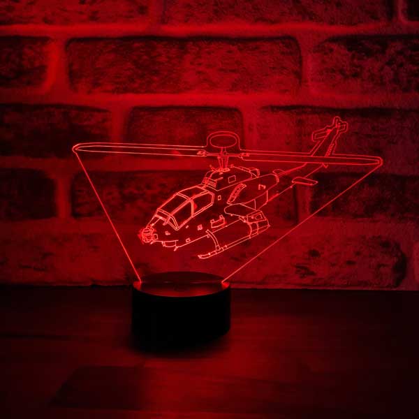 3D helicopter gift night light