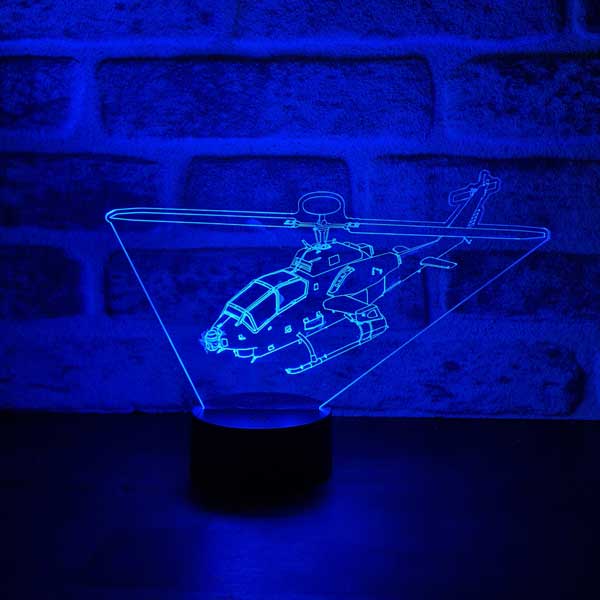 3D helicopter gift night light