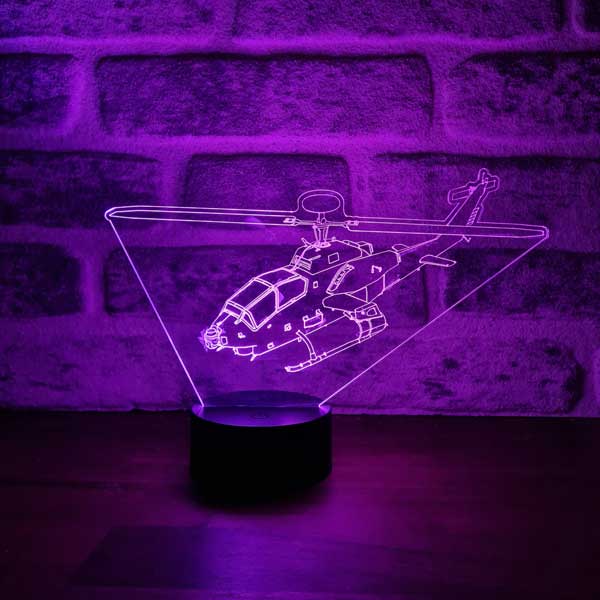 3D helicopter gift night light