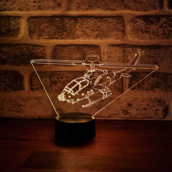 Helikopter Figürlü Dekoratif Hediye Led Masa Lambası | BYLAMP