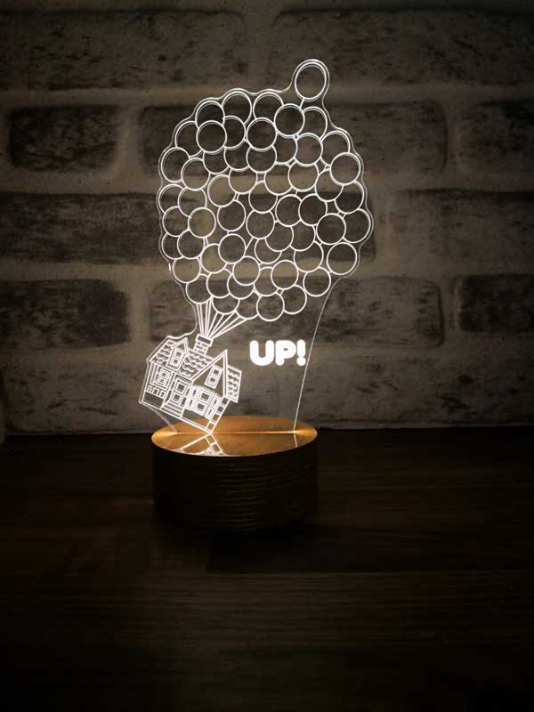 Up House (Yukarı Bak) Figürlü Dekoratif Hediye Led Masa Lambası | BYLAMP