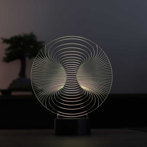 İllüzyon (Spiral) Figürlü Dekoratif Hediye Led Masa Lambası | BYLAMP