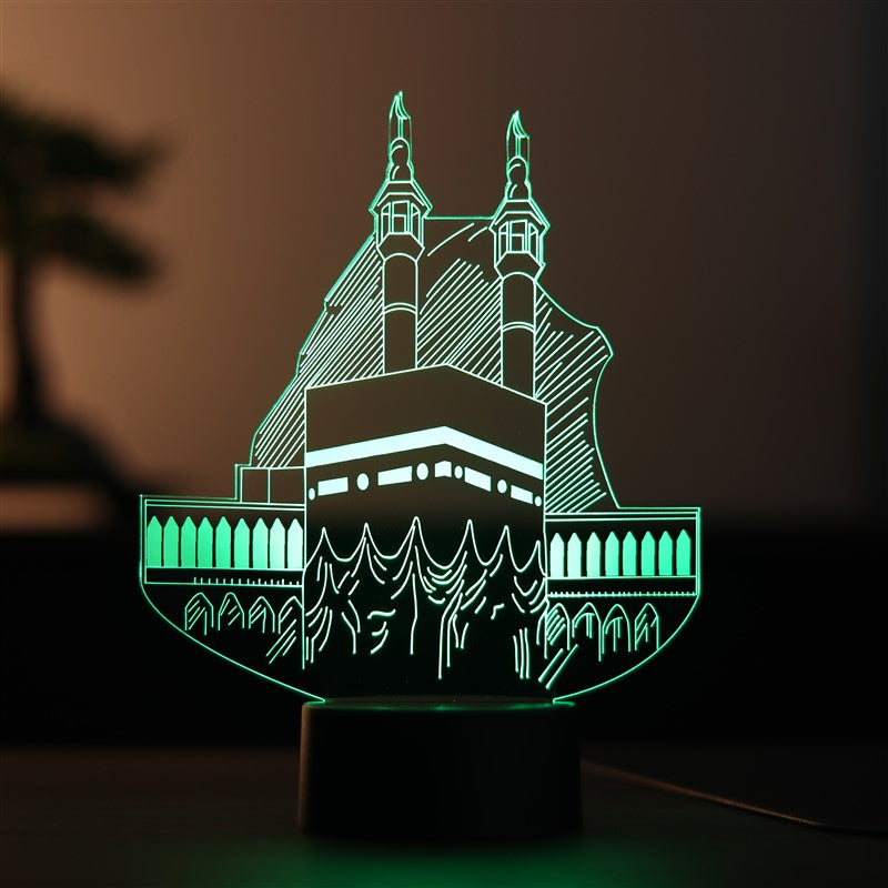 Luz nocturna led kaaba 3D