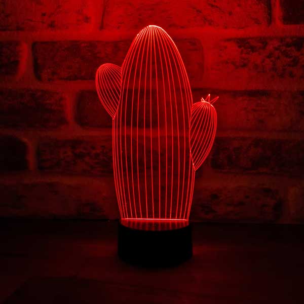 3-D cactus night light