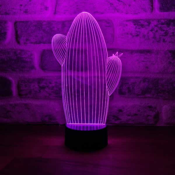 3-D cactus night light