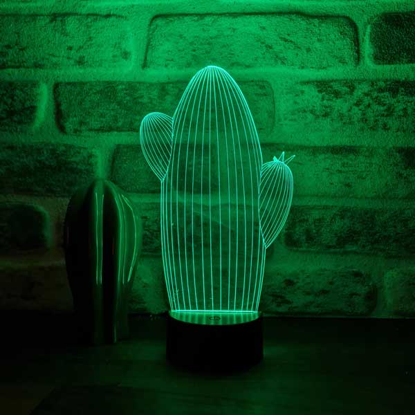 3-D cactus night light