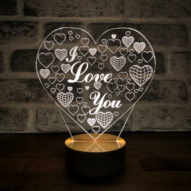 Heart I Love You LED Night Light