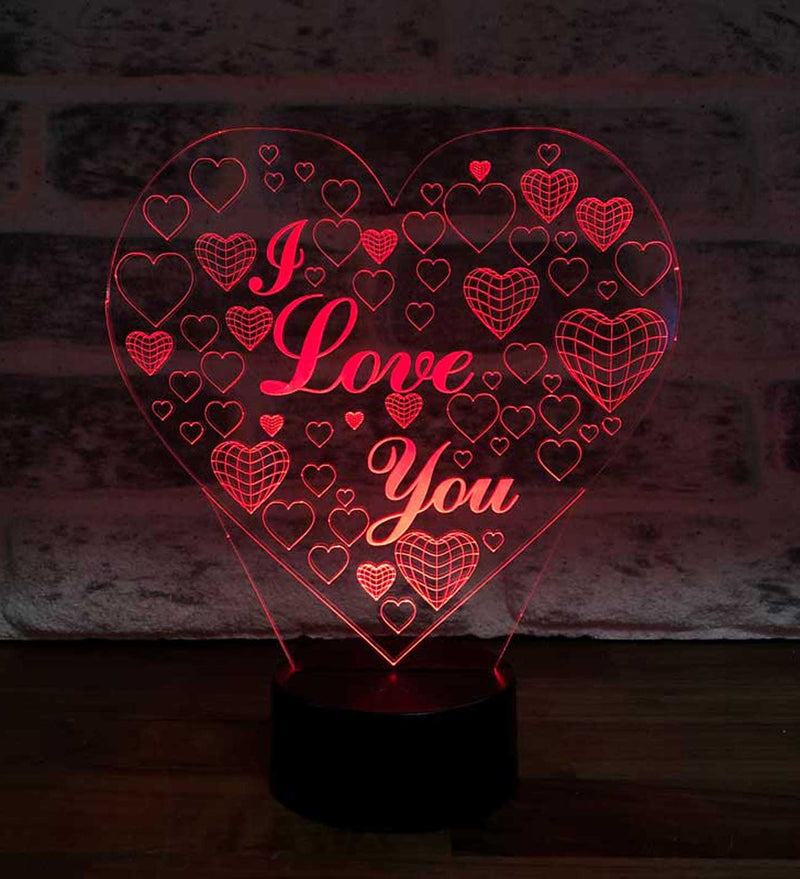 Kalp I Love You Figürlü Dekoratif Hediye Led Masa Lambası | BYLAMP