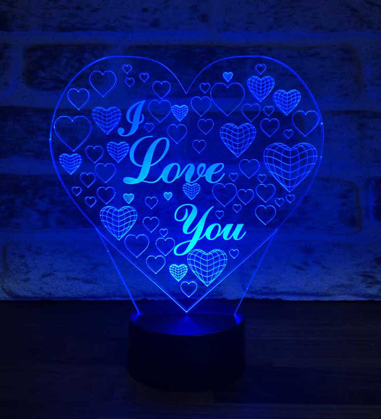 Heart I Love You LED Night Light