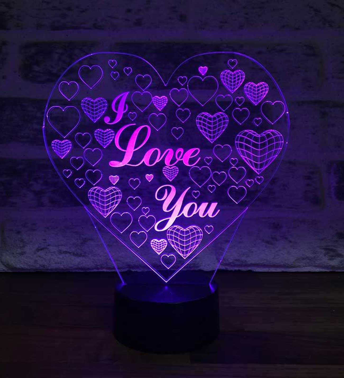 Heart I Love You LED Night Light