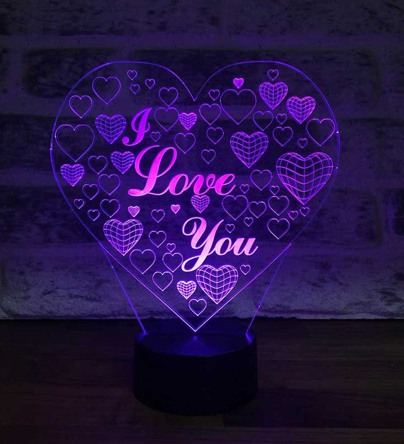 Kalp I Love You Figürlü Dekoratif Hediye Led Masa Lambası | BYLAMP