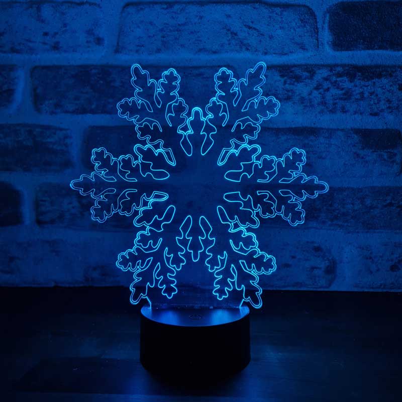 3D Snowflake LED Table Lamp