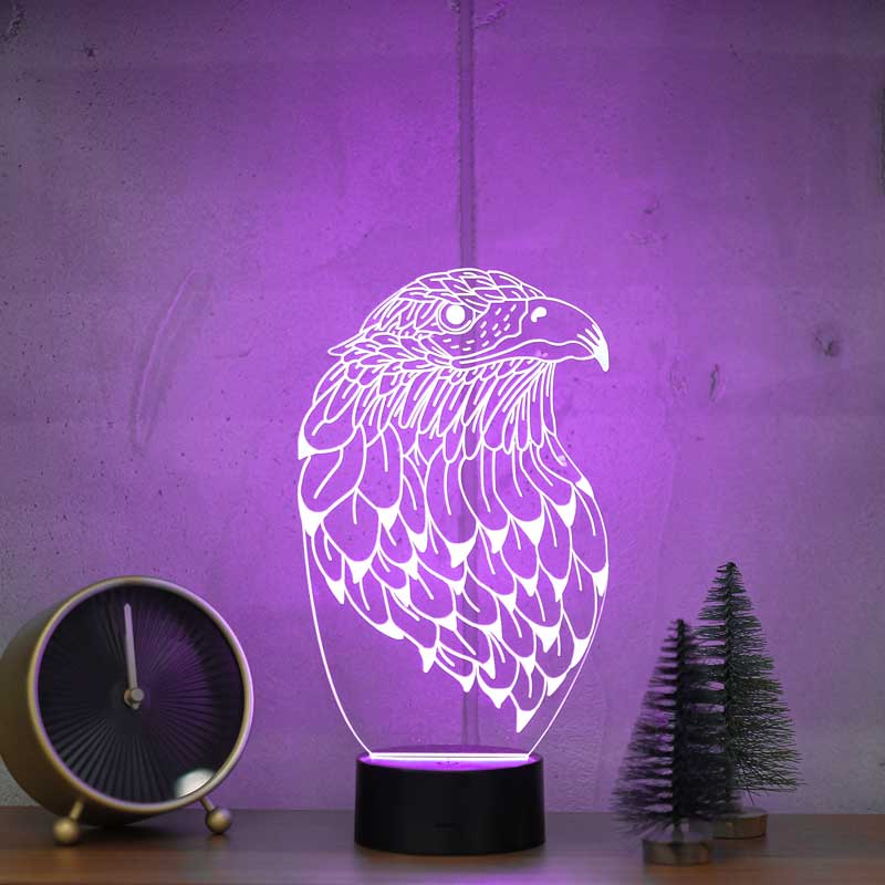 3D Eagle Portrait LED Table Lamp