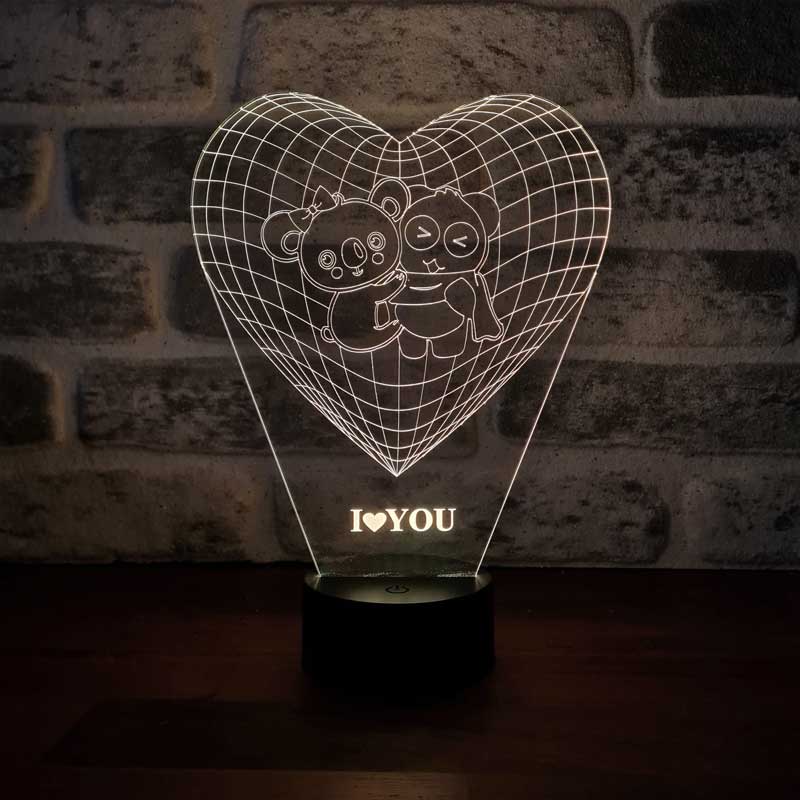3D Koala Panda Led Lampe