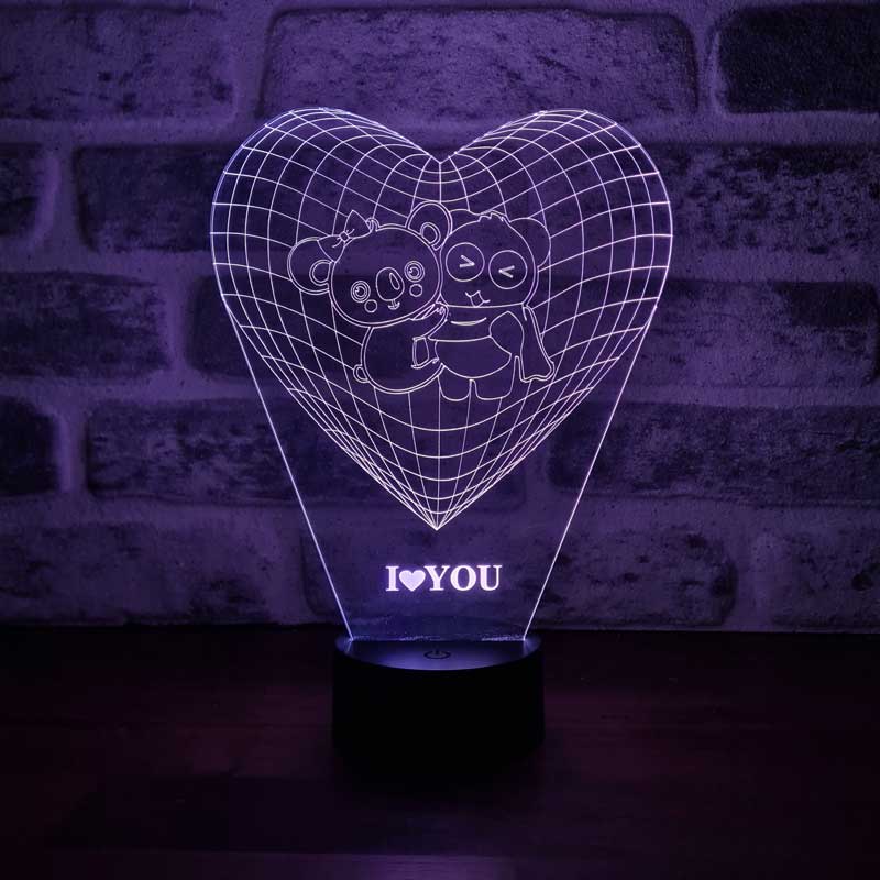 3D Koala Panda Led Lampe