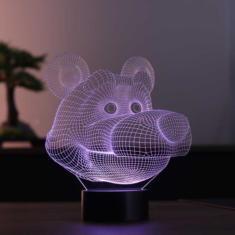 3D Big Bear Led Lampe
