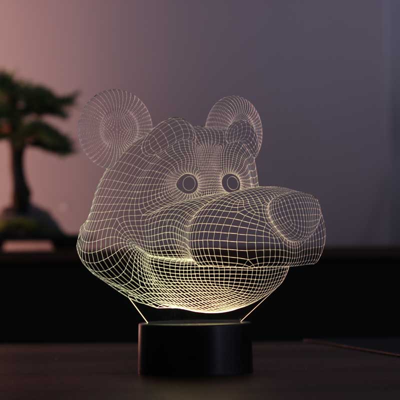 3-D زوج الدب الصمام مصباح