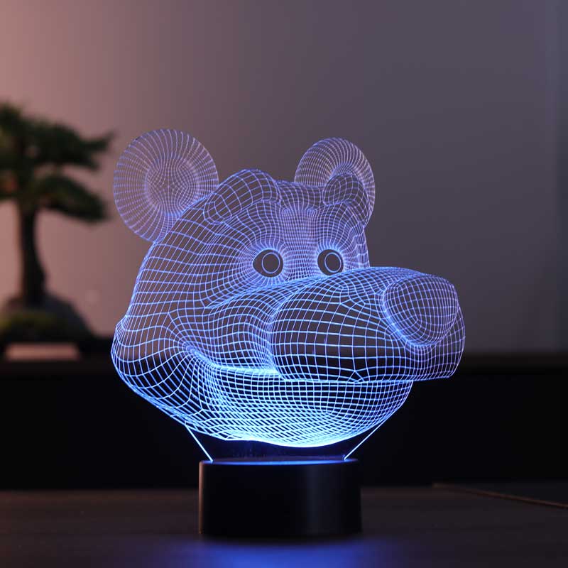 Lámpara led de oso grande 3D