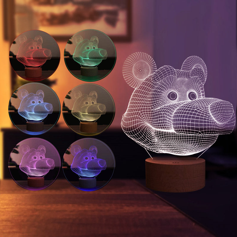 3-D husband bear LED lamp