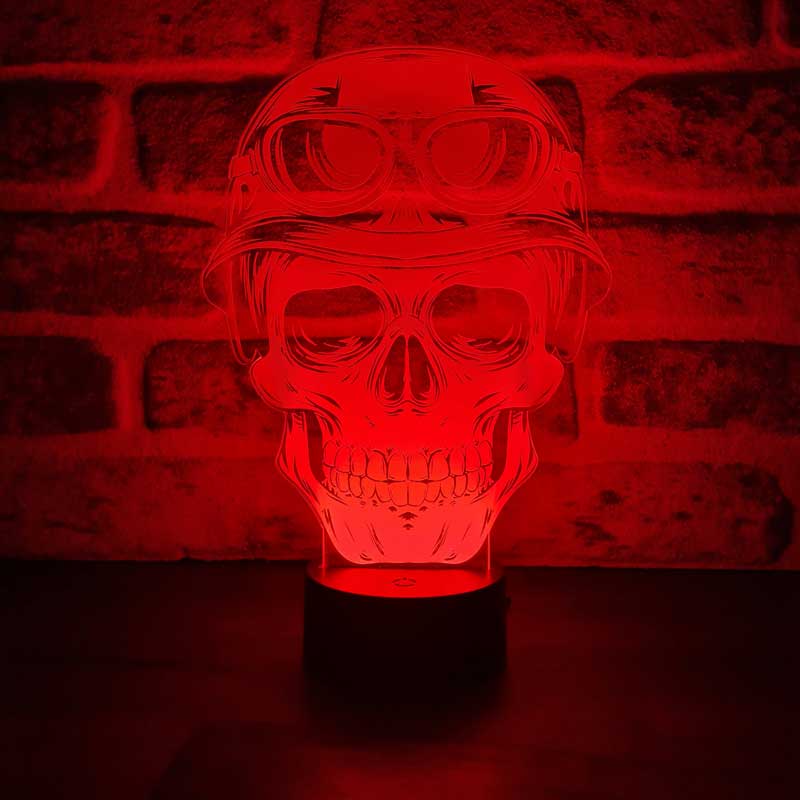 3D Skull and Motor Led Lamp