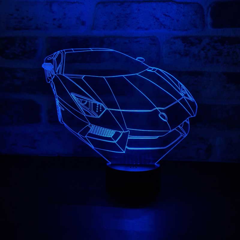 Lamborghini Figürlü Dekoratif Hediye Led Masa Lambası | BYLAMP