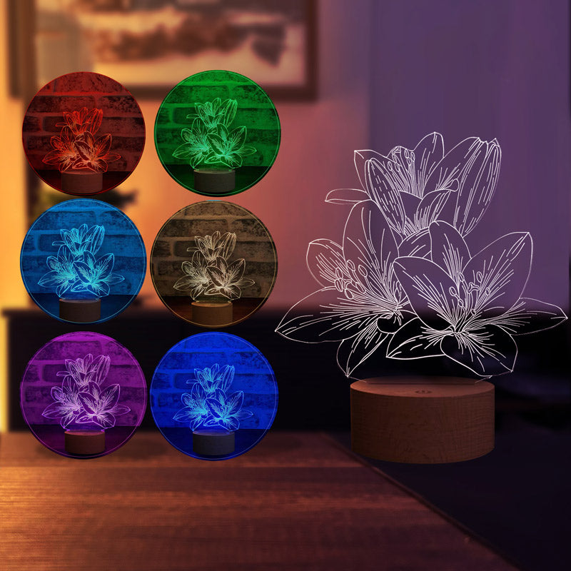3D Lilium Blossom LED Lamp | Bylamp
