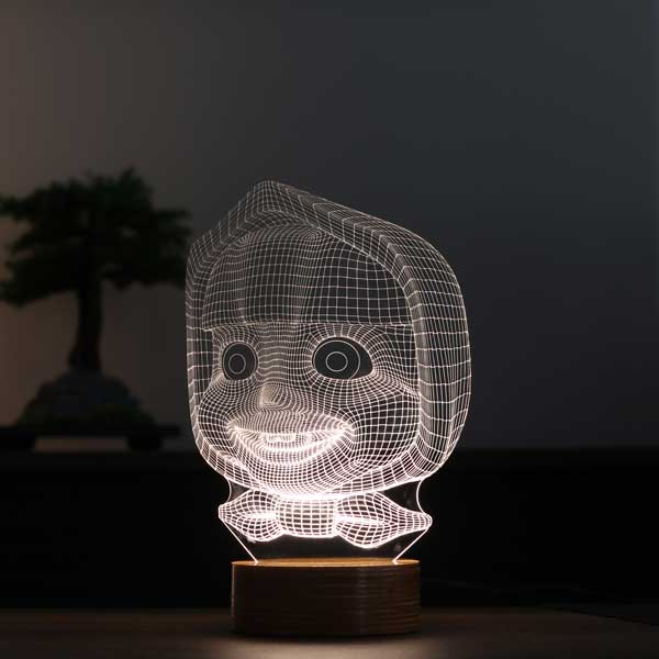 Lámpara de mesa led de 3D Tong