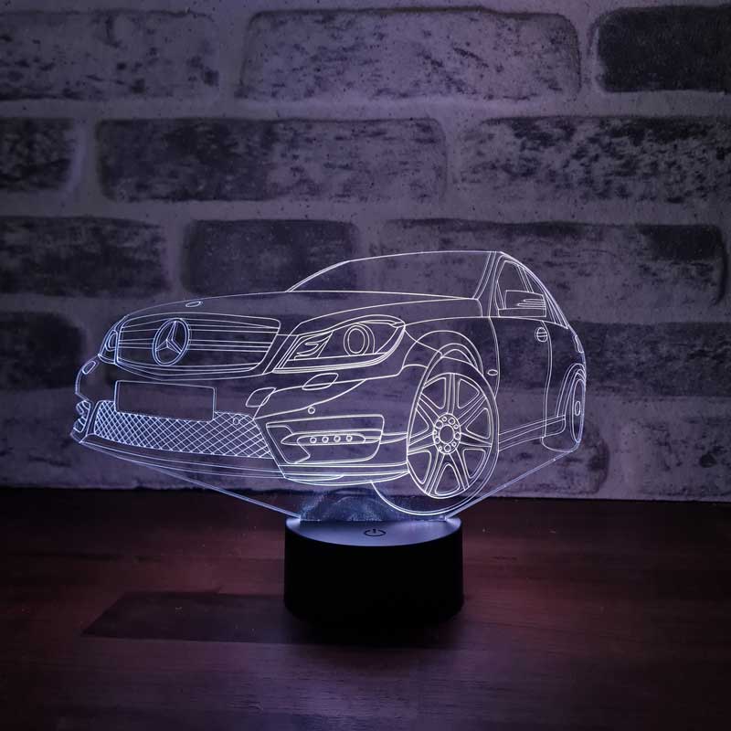 3D Mercedes Led Lamp