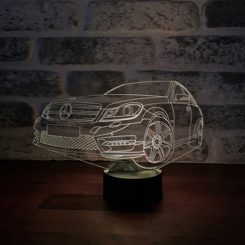 3D Mercedes Led Lamp