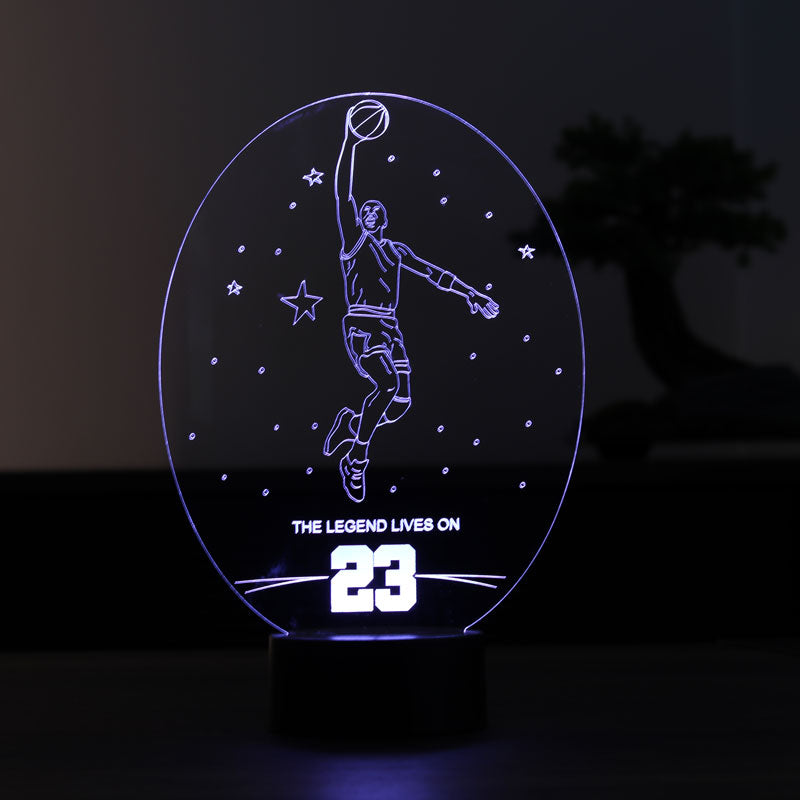 3-D Michael Jordan LED Lamp