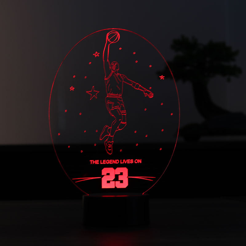 3-D Michael Jordan LED Lamp
